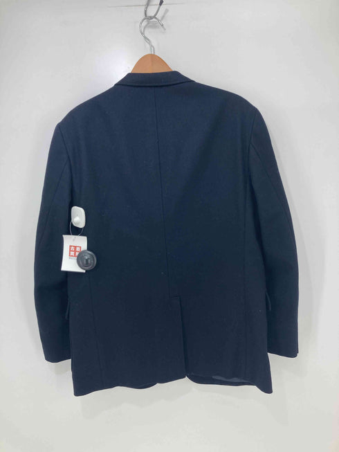 ヴァンヂャケット VAN JAC 段返り3B 背抜き エンブレム センターベント 金ボタン 紺ブレ ブレザー ウールナイロン テーラードジャケット メンズ A-5