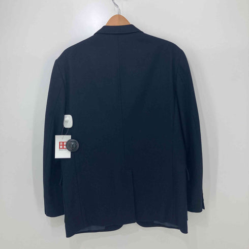 ヴァンヂャケット VAN JAC 段返り3B 背抜き エンブレム センターベント 金ボタン 紺ブレ ブレザー ウールナイロン テーラードジャケット メンズ A-5