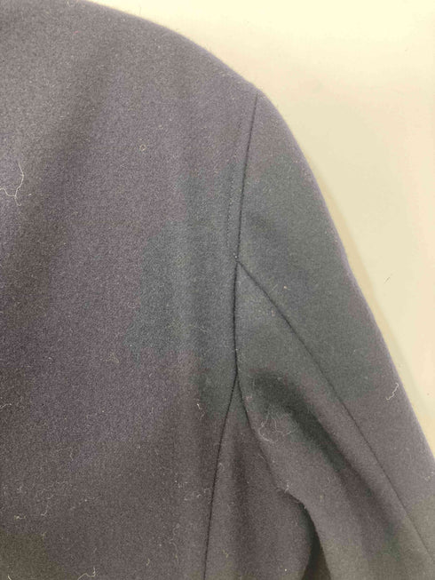 ヴァンヂャケット VAN JAC 段返り3B 背抜き エンブレム センターベント 金ボタン 紺ブレ ブレザー ウールナイロン テーラードジャケット メンズ A-5