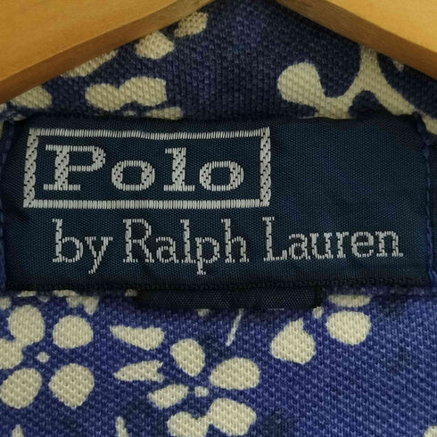 ポロバイラルフローレン Polo by RALPH LAUREN 90S 総柄 コットン オープンカラー ポロシャツ メンズ import:L