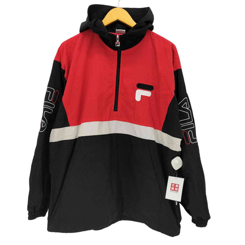 フィラ FILA ロゴ刺繍 ハーフジップ ナイロンジャケット メンズ import:L