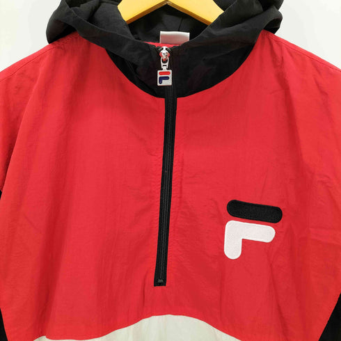 フィラ FILA ロゴ刺繍 ハーフジップ ナイロンジャケット メンズ import:L