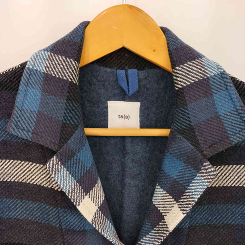 s ts クルミボタン フランネルチェック CPO シングルジャケット メンズ 2