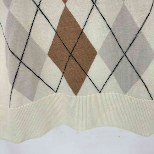 バーバリーロンドン BURBERRY LONDON カシミヤ混 アーガイルタートルニット レディース JPN:1