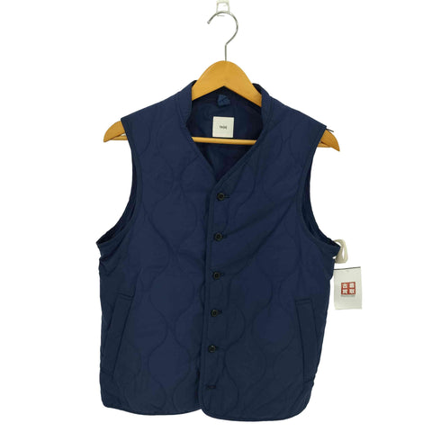 s ts キルティングデザイン スタンドカラー 中綿 パデッド ベスト メンズ