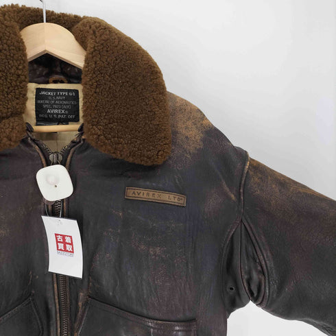 アヴィレックス AVIREX JACKET TYPE G-1型 ラムレザー フライトジャケット アセテート ライニング メンズ import:S