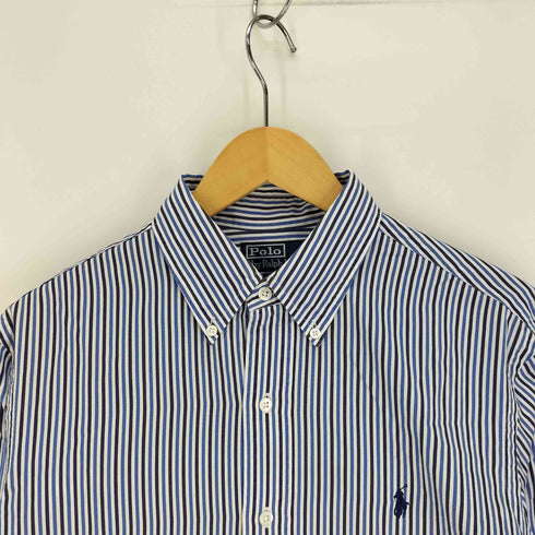 ポロバイラルフローレン Polo by RALPH LAUREN 90S ポニー刺繍 ストライプ L/S BD シャツ メンズ import:M