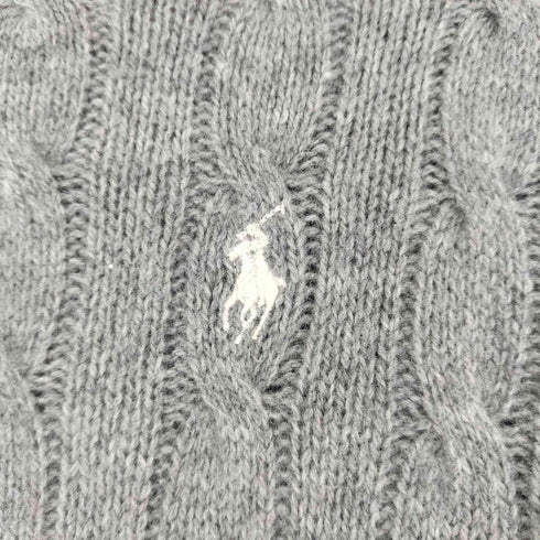ポロラルフローレン POLO RALPH LAUREN スモールポニー刺繍カシミヤ混ケーブルニット レディース import:S