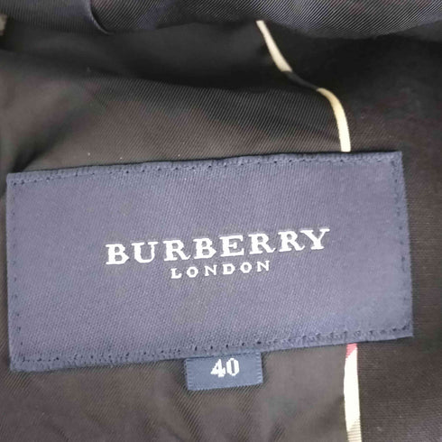 バーバリーロンドン BURBERRY LONDON 背抜き 裏地ホース柄 2B ウールテーラードジャケット レディース 40