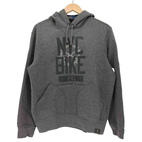 ポロラルフローレン POLO RALPH LAUREN NYC BIKE 前V フロント プリント セパレートポケット プルオーバー パーカー メンズ import:M