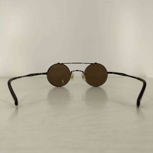JOHN LENNON 跳ね上げ式 ツーブリッジ ラウンド サングラス メンズ 40□24-143