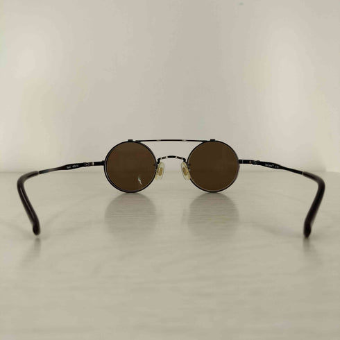 JOHN LENNON 跳ね上げ式 ツーブリッジ ラウンド サングラス メンズ 40□24-143