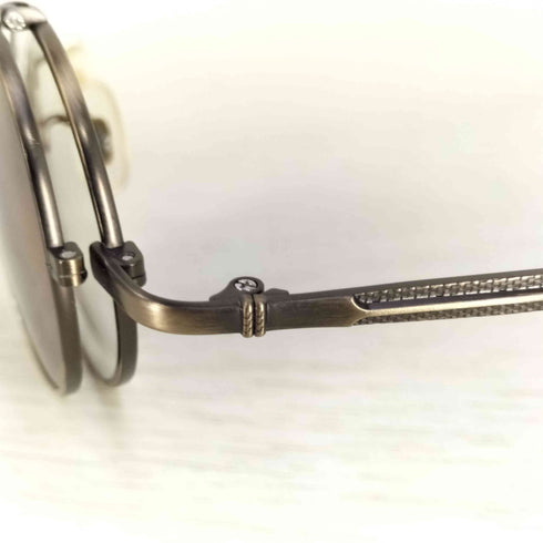 JOHN LENNON 跳ね上げ式 ツーブリッジ ラウンド サングラス メンズ 40□24-143