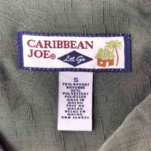 カリビアンジョー CARIBBEAN JOE 総柄 レーヨンアロハシャツ メンズ JPN:S