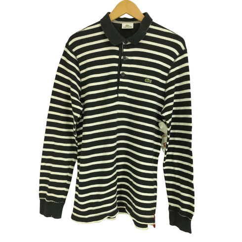 ラコステ LACOSTE 鹿の子刺繍 ボーダー L/S ポロシャツ メンズ 4