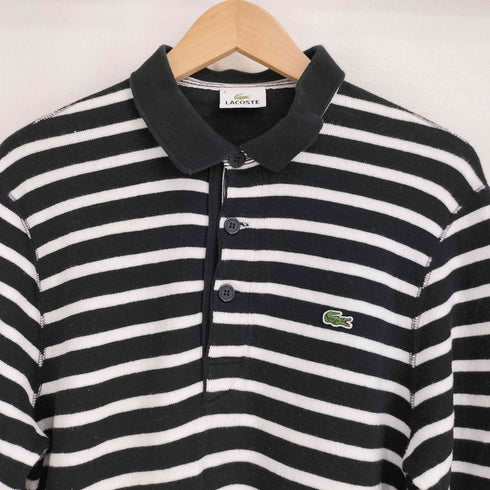 ラコステ LACOSTE 鹿の子刺繍 ボーダー L/S ポロシャツ メンズ 4