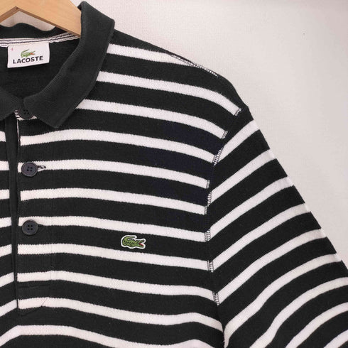 ラコステ LACOSTE 鹿の子刺繍 ボーダー L/S ポロシャツ メンズ 4