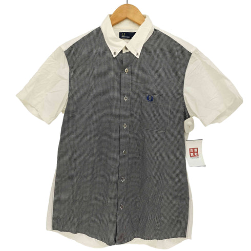 フレッドペリー FRED PERRY グラフチェック ロゴ刺繍 S/S クレリック シャツ メンズ import:M
