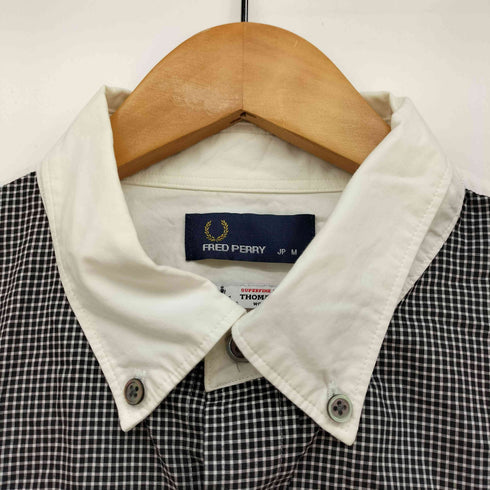 フレッドペリー FRED PERRY グラフチェック ロゴ刺繍 S/S クレリック シャツ メンズ import:M