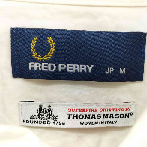 フレッドペリー FRED PERRY グラフチェック ロゴ刺繍 S/S クレリック シャツ メンズ import:M