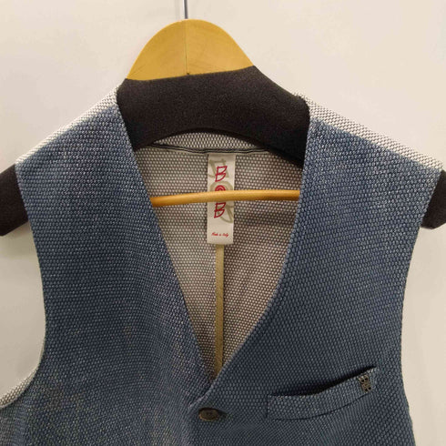 BOB Made In Italy Best イタリア製 ピンズ付き コットン ポリ ストレッチ ベスト ジレ メンズ 1048