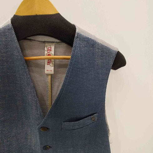 BOB Made In Italy Best イタリア製 ピンズ付き コットン ポリ ストレッチ ベスト ジレ メンズ 1048