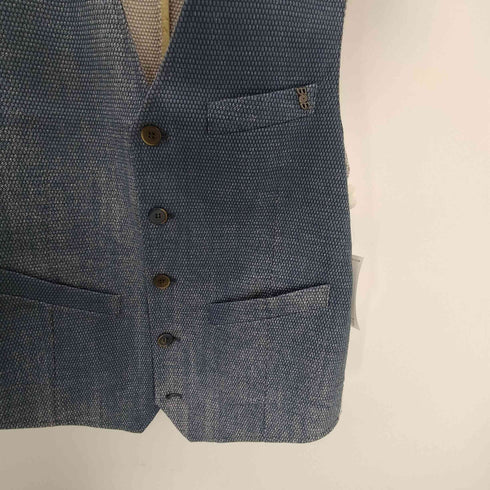 BOB Made In Italy Best イタリア製 ピンズ付き コットン ポリ ストレッチ ベスト ジレ メンズ 1048