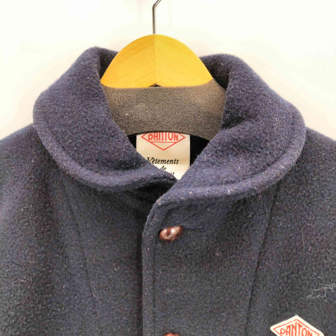 ダントン DANTON VETEMENTS DE TRAVAIL くるみボタン ラウンドカラー ウールモッサ シングルジャケット メンズ 42