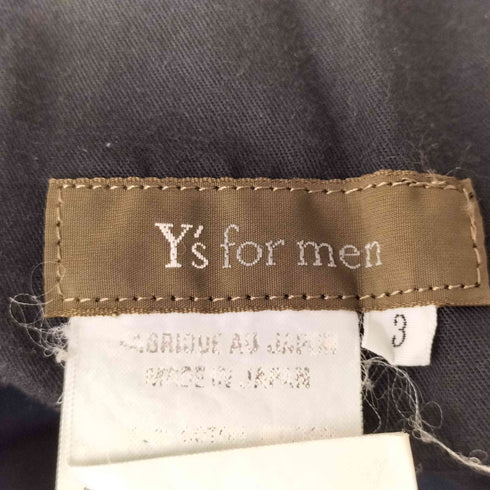 ワイズフォーメン Ys for men 90s ピンタックワイドテーパードパンツ メンズ JPN:3