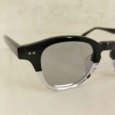 NEW. CHUMLEY'S C-8 Black Clear Half ニューマン サングラス メンズ 44□24-148-C8