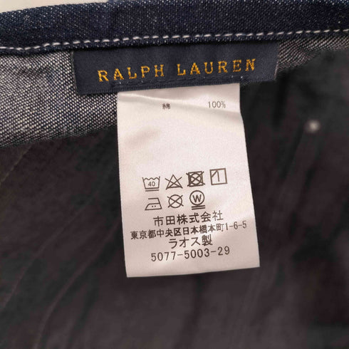 ラルフローレン RALPH LAUREN ポニー刺繍 マルチポケット デニム エプロン レディース