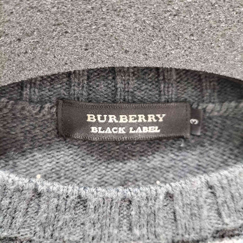 バーバリーブラックレーベル BURBERRY BLACK LABEL チェック ニットセーター メンズ JPN:3
