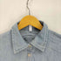 ザラ ZARA レースアップ バックシャン シャンブレー デニムシャツ レディース import:M