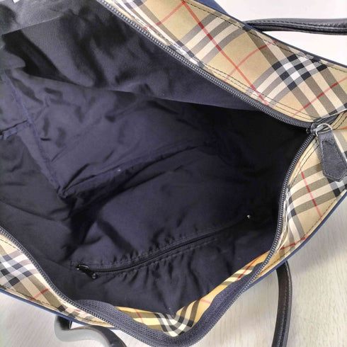 バーバリーブルーレーベル BURBERRY BLUE LABEL ノバチェック切り替え ナイロントートバッグ レディース