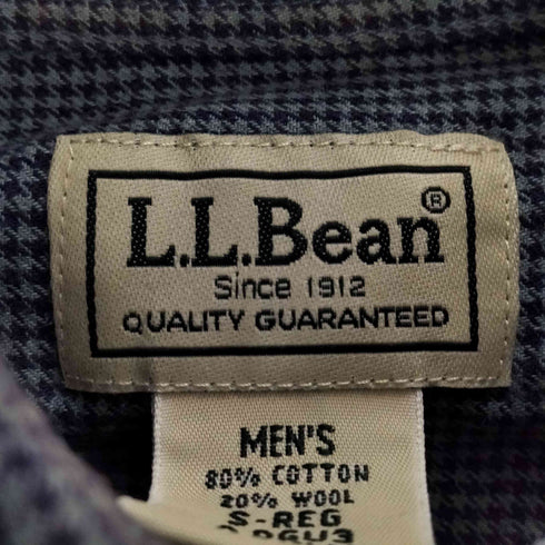エルエルビーン L.L.Bean 90S~00S コットンウール 千鳥格子 BDシャツ メンズ import:S