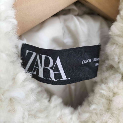 ザラ ZARA フェイクファー プードル ボアジャケット ふわもこ レディース import:XS