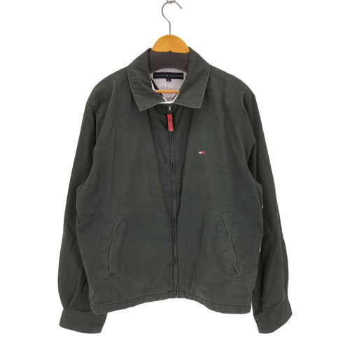 トミーヒルフィガー TOMMY HILFIGER ロゴ刺繍 裏地メッシュ スイングトップ メンズ import:L