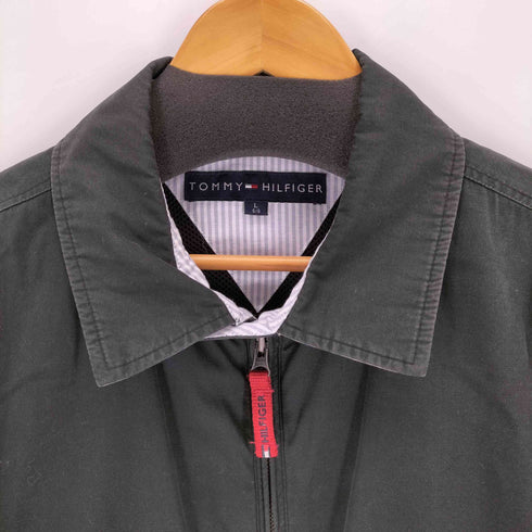 トミーヒルフィガー TOMMY HILFIGER ロゴ刺繍 裏地メッシュ スイングトップ メンズ import:L