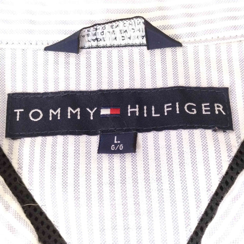 トミーヒルフィガー TOMMY HILFIGER ロゴ刺繍 裏地メッシュ スイングトップ メンズ import:L