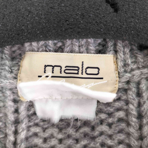 マーロ malo カシミヤ100ケーブルニットカーディガン メンズ