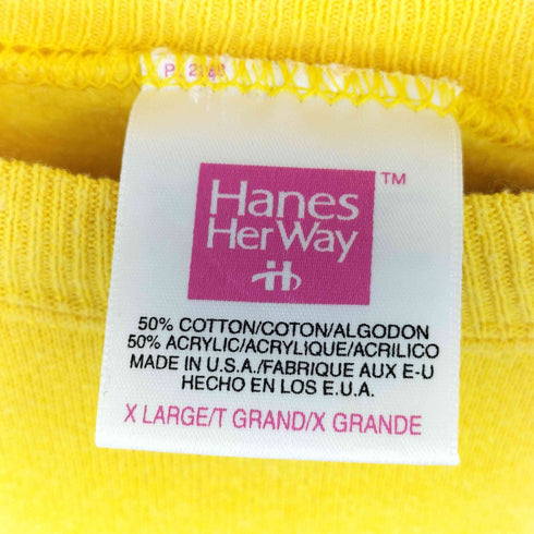 ヘインズ Hanes 90S USA製 無地 ラグランスウェット メンズ import:XL