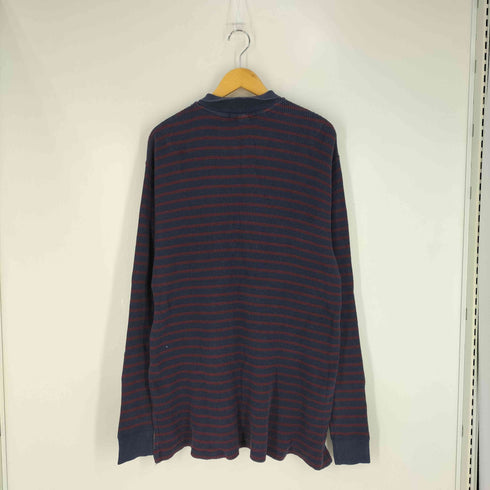 ポロバイラルフローレン Polo by RALPH LAUREN 90S USA製 スモールポニー刺繍 ワッフル ボーダー ポロシャツ メンズ import:M