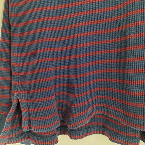 ポロバイラルフローレン Polo by RALPH LAUREN 90S USA製 スモールポニー刺繍 ワッフル ボーダー ポロシャツ メンズ import:M