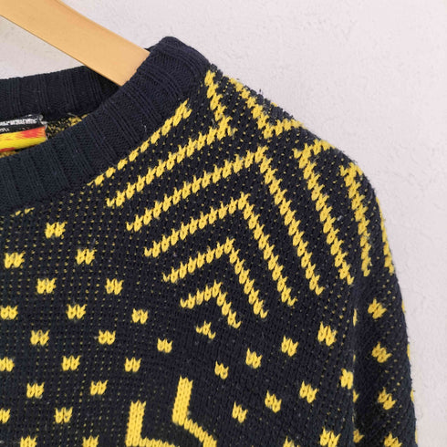 NON-STOP 総柄 アクリルニット アメカジ メンズ import:S