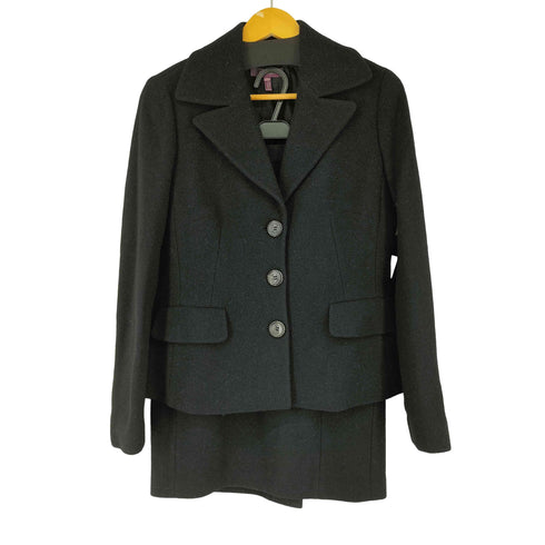 エスカーダ ESCADA シルク混ウールテーラードジャケットスカートセットアップ レディース 38