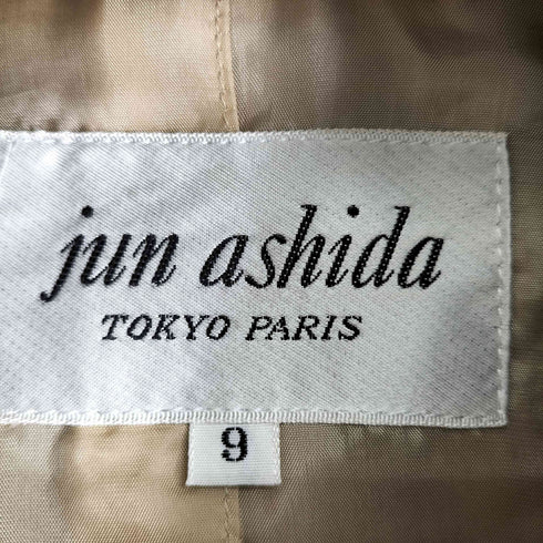ジュンアシダ jun ashida ノーカラーツイードジャケット レディース 9