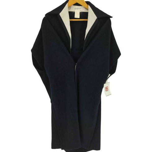 ヨウジヤマモト Yohji Yamamoto ノースリーブ 変形 ウール ドレープ コート レディース JPN:2
