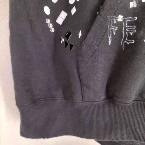 メゾンミハラヤスヒロ Maison MIHARA YASUHIRO 25AW Cat Printed Embellished Distressed Hoodie レディース JPN:36