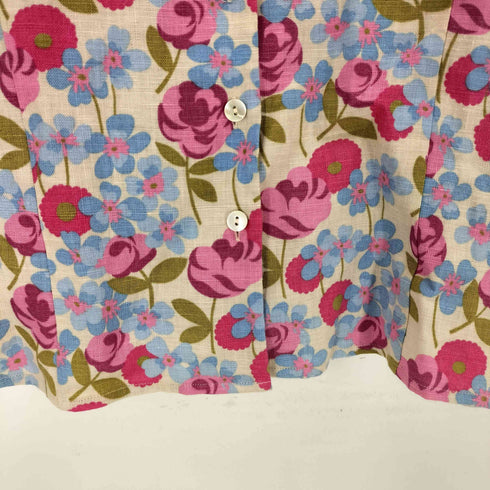 ローラアシュレイ LAURA ASHLEY 花柄オープンカラーシャツ レディース 11
