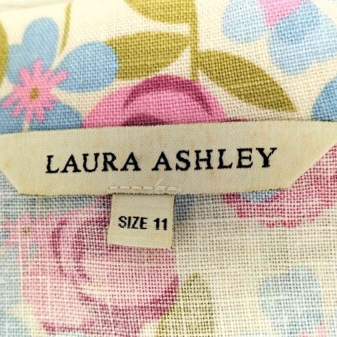 ローラアシュレイ LAURA ASHLEY 花柄オープンカラーシャツ レディース 11